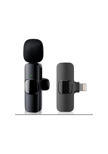 K9 İphone Uyumlu Lightning Kablosuz Tak Çalıştır Yaka Mikrofonu