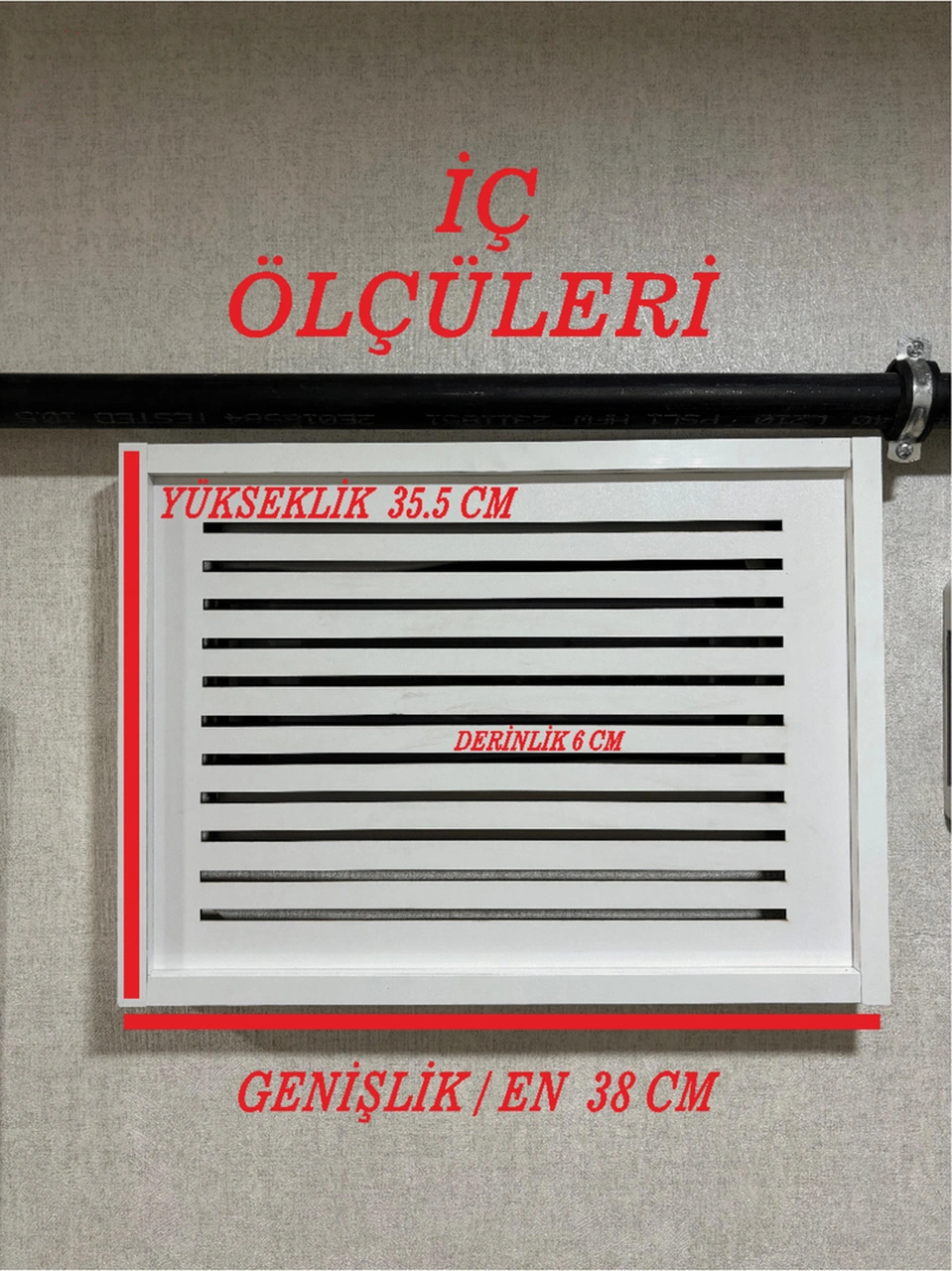Sigorta Saklama Kutusu Dekoratif Elektrik Pano Saklama Kutusu Sürgülü Duvar Düzenleyici 37 X 42