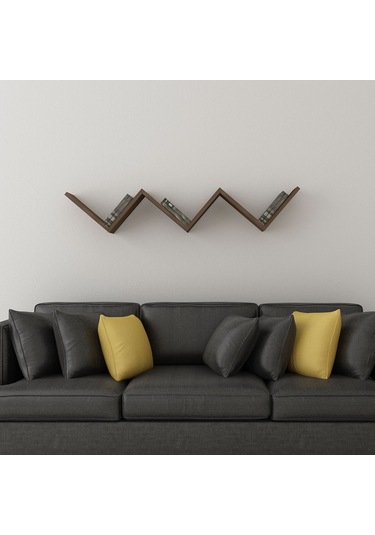 Moonlife Moonlife Dart Dekoratif Duvar Rafı Ceviz