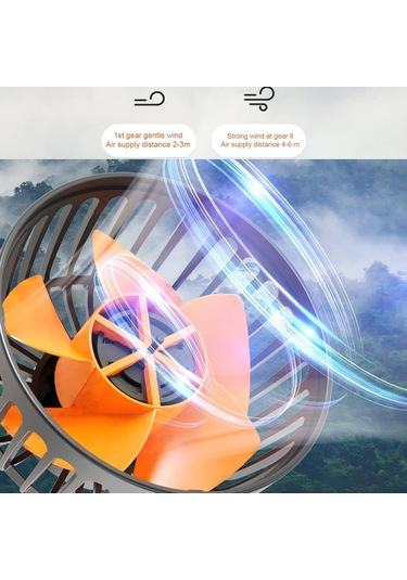 Araba Fan Üçlü Kafa 5/12/24v -3 Güç Boyutları Ve 360 Derece Rotasyon -yaz Aksesuarları. Yüksek Hava Akışı