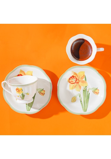 Perotti 16871-2 De Flore 2 Kişilik Porselen Kahve Fincan Takımı