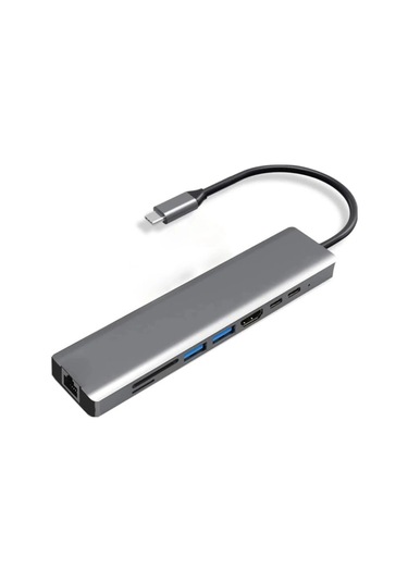 Type-c To Hdtv Multifunction Adapter 8 Port Kablo 1 Adet