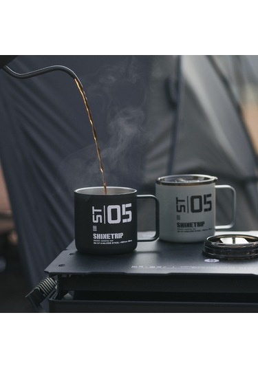 Shinetrip-açık Kamp Yürüyüş Piknik Paslanmaz Çelik Bardak Çift Darkgray Diğer