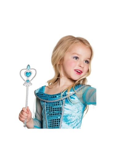 Mavi Renk Kalp İşlemeli Karlar Ülkesi Elsa Asası Lisinya