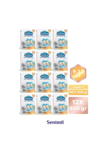 Senımıl 3 Bebek Devam Sütü 800 G 12 Adet