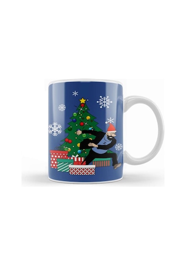 Captain Haddock Around The Christmas Tree Tintin Kupa Bardak Porselen No14622 Karışık