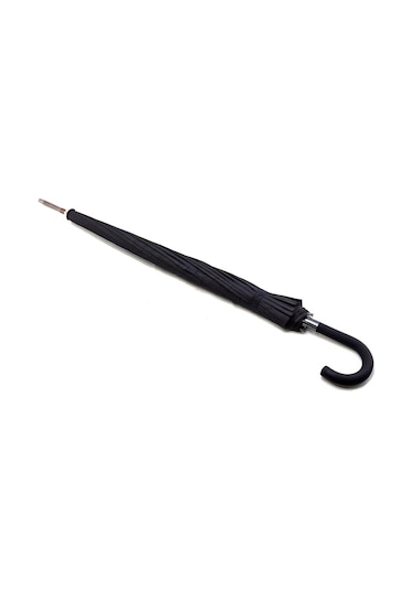Erkek Protokol Baston Şemsiye 110 CM Çap Boy 90 CM Siyah