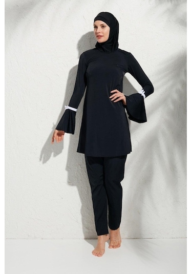 Pierre Cardin 191934 Uzunkollu Kolu Volanlı Tesettür Mayo