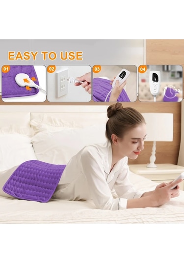 Elmpaly Renkli Mavi Xl Isıtma Pedi 6 Seviye 140 F Hızlı Isıtma Yıkanabilir Hediye Çok Renkli Mavi