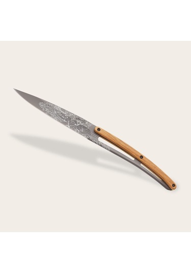 6 Deejo Steak Knives, Olive Wood / Blossom Kahverengi