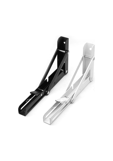 Wezone Katlanır Raf Askısı - 300kg Taşıma Kapasiteli, Paslanmaz Çelik, Duvar Montajlı Beyaz