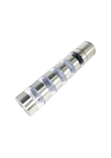 Strade Store Paslanmaz Çelik 5 Bölmeli Baharat Kavanozu - Mutfak & Bbq Saklama Çözümü Gri Gri