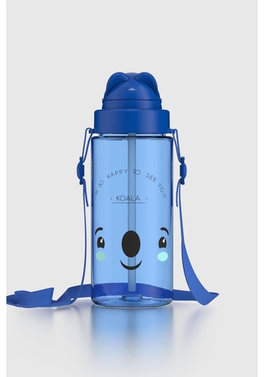 Renga Taffy Desenli 500 Ml Askılı Pipetli Tritan Çocuk Matara 912080 Mavi MAvi