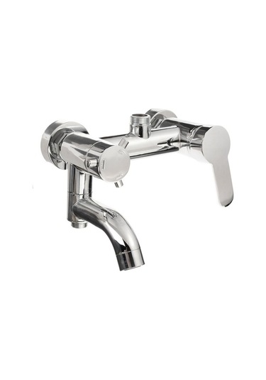 Bloomnest Lebıhmurah Bf245 Banyo Dolgusu Duş Musluğu Duvara Monte Pirinç Krom Evye Bataryası Modern Gümüş