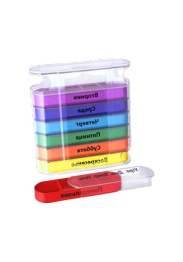 Pazly Yağlar Suntek Renkli Renkli İlaç Haplar Haftalık Düzenleyici Dağıtıcısı Uq Renkli