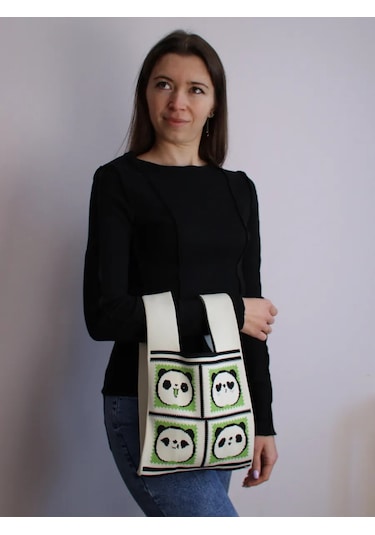 Teendream Panda Baskılı Shopper Çantası 338835622 Açık Pembe