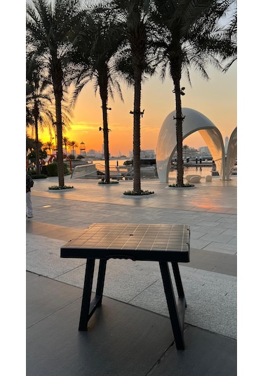 Portatif Plastik Katlanabilir Sehpa, Kamp Piknik Sehpası, Plastik Antrasit