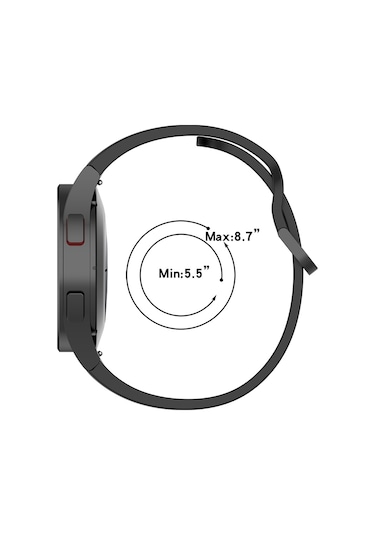 Samsung Galaxy Uyumlu Watch6 Classic İçin 47mm Junsunmay Silikon Ayarlanabilir Kayış Tam Kapsama Pmma Ekran Koruyucu Kiti Siyah