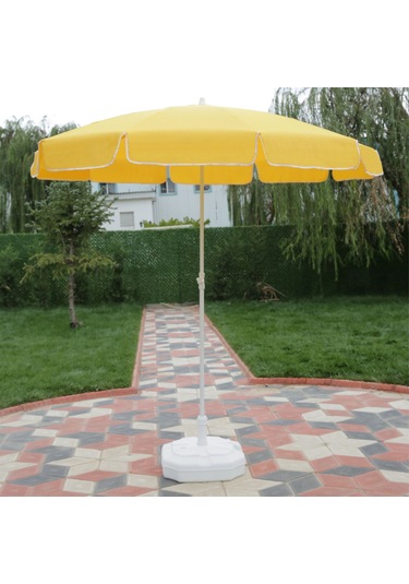 Ods Plaj Şemsiyesi 180/8 Bidonlu - Sarı Sarı