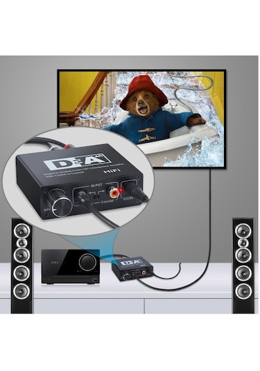 Dijital To Analog Dac Çevirici Dönüştürücü Optik Ses Adaptörü