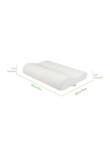 Viscofoam Hava Kanallı Ortopedik Boyun Destekli Yastık Visco Yastık 57x37x10-7cm