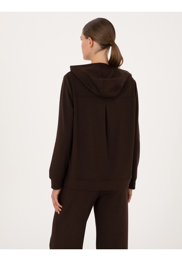 Pierre Cardin Kadın Kahverengi Sweatshirt 50314972-vr029 Kahverengi