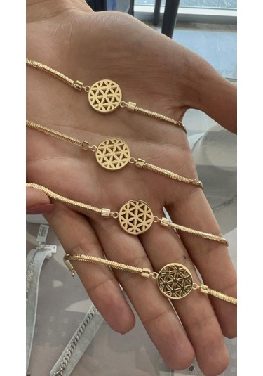 Yaşam Çiçeği Bileklik YŞM-8 Sarı Altın