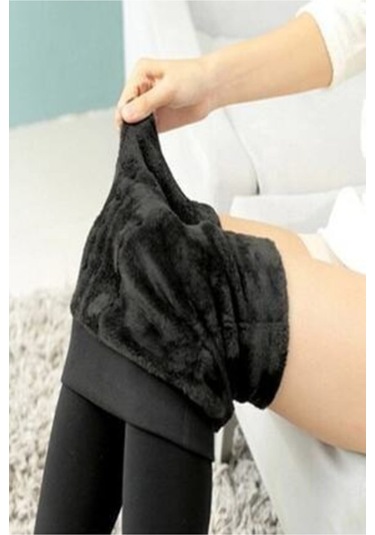 Trendwalk Kadın Siyah Termal Peluş Tayt 2012Siyahs/M Siyah