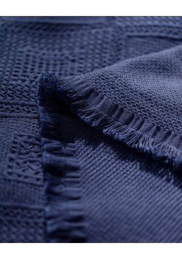 Madame Coco Froncois Tek Kişilik Yatak Örtüsü 8684427000915 Lacivert