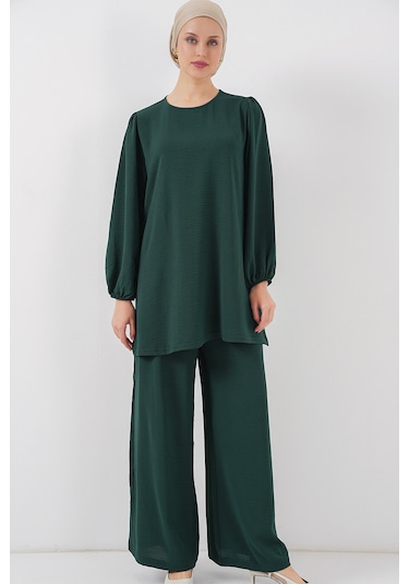 Bigdart Ayrobin Tunik Pantolon Alt Üst Takım 6712 - Zümrüt Yeşili