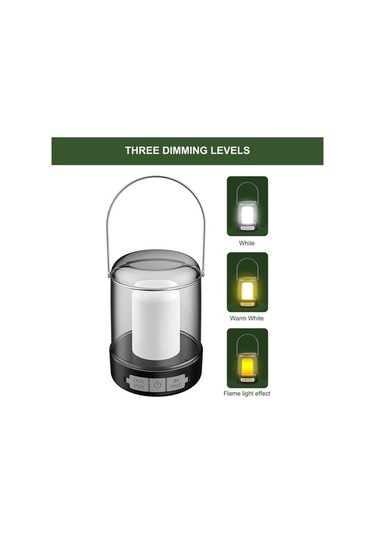 Pazly Dış Mekan Led Kamp Lambası Ipx4 Suya Dayanıklı Siyah Beyaz Diğer Diğer