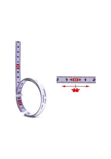 Novahub 4m Merkezli Paslanmaz Çelik Kendinden Yapışkanlı Ölçüm Cetveli - 1/2/3/4/5/6m Seçenekleri 4 M