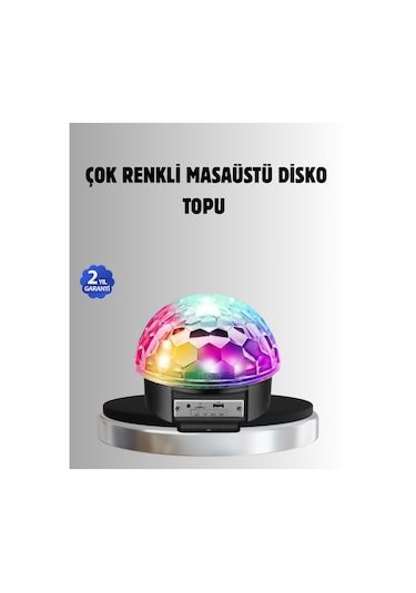Bluetooth Kontrollü Masaüstü Disko Topu Işığı - Renkli Led Işık Gösterisi Ve Uzaktan Kumanda