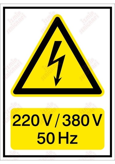 220V / 380V 50 Hz Levhası