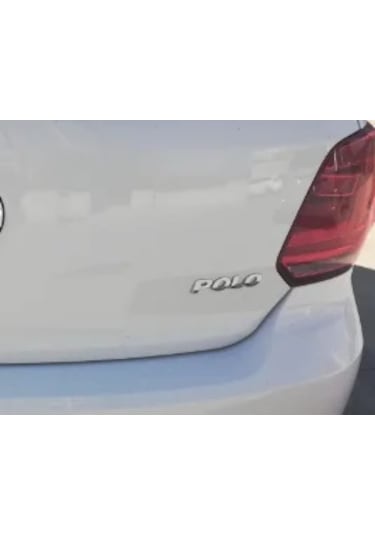 Gümüş-adet 3d Abs Polo Araba Arka Tampon Gövde Mektup Amblem Etiket Rozet Çıkartması Araba Şekillendirici