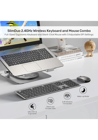 Unıtek Slımduo 2.4ghz Klavye Setı T054agy01-us Optik