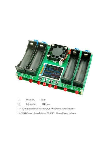 Tongxida 18650 Pil Kapasite Ölçer Cihazı, Direnç Test Modülü, Çift Type-c Arayüz, Dahili Dijital Pil Gücü Dedektörü