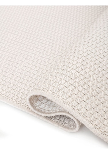 Sisal Jut Hasır Model Tek Renk Dokuma Yıkanabilir Toz Vermez Halı Krem Krem