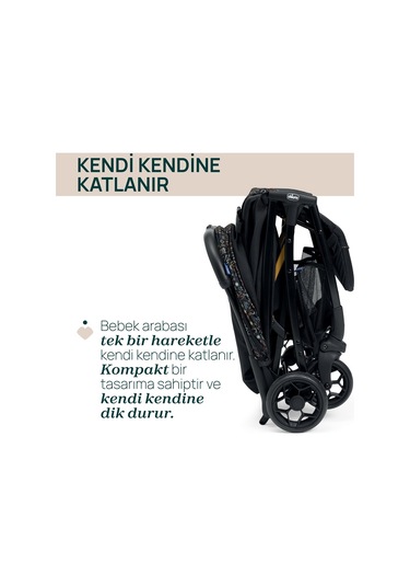 Chicco Glee Bebek Arabası Playful Black 08087068750000