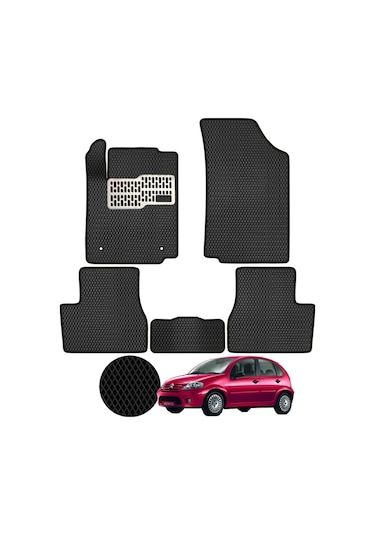 Citroen C3 2003-2009 Uyumlu Araca Özel Eva Oto Paspas Takımı