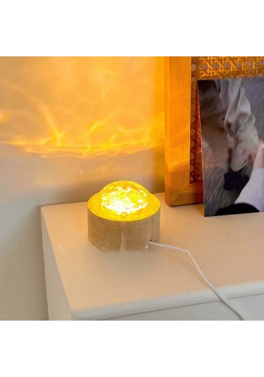 Hangfox Dinamik Su Dalgalı Projeksiyon Lambası - Güneş Işığı Tonu, Oda Dekorasyonu, Gece Lambası, Sinema Seansi Için 9cm Diğer