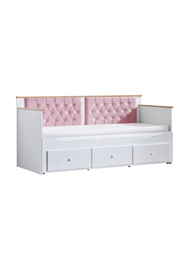 Alaçatı Divan Çekmeceli Açılır Çift Kişilik Karyola+ Soft Yatak