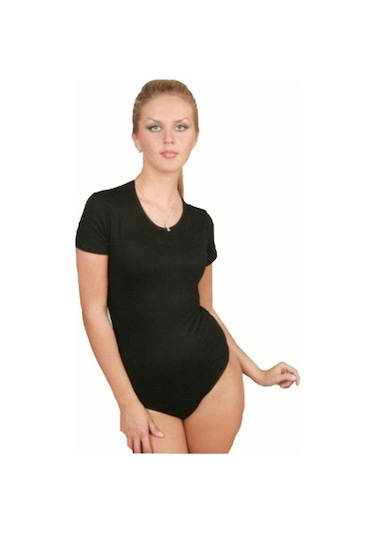 Özlem Bayan Kısa Kollu Çıtçıtlı Body 302