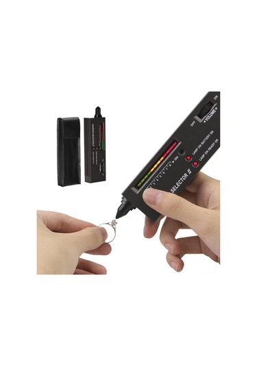 Singree Elmas Ve Taş Test Cihazı - Hızlı Isı İletimli Hassas Ölçüm Aleti 112 Karakter Siyah