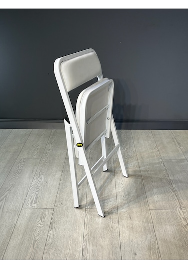 Hey 3'lü Katlanır Kamp Sandalyesi Piknik Sandalyesi Beyaz