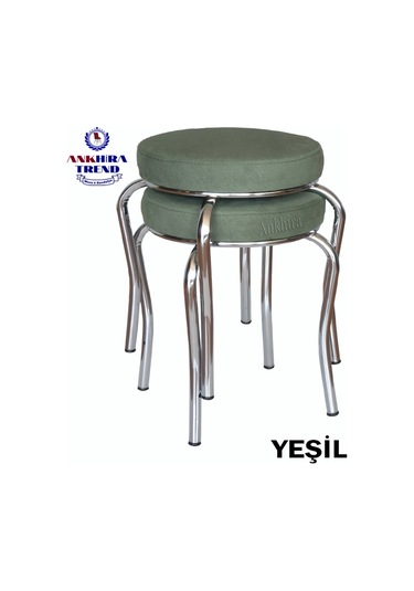 Tabure (Krom Ayaklı) (2 Adet) - Mutfak Balkon Taburesi