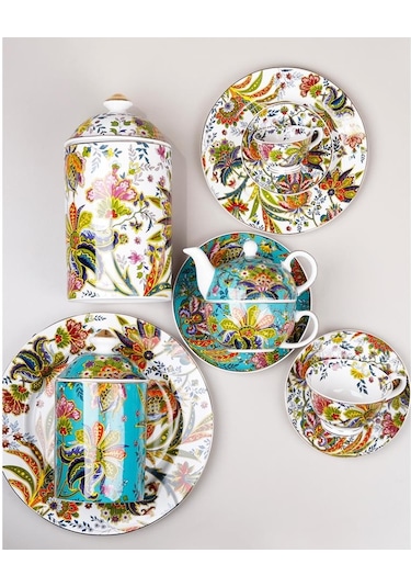 Lucky Art Yvette 6 Lı Kahve Fincanı Çok Renkli