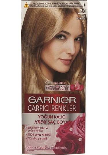 GARNİER ÇARPICI RENKLER SAÇ BOYASI 7.0 BAL KUMRAL