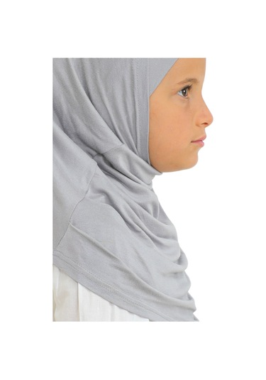 Çocuk Hazır Giyim Başörtüsü Şal Turban Viskon - Gri Gri