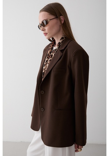 Kahverengi Blazer Ceket - 7619 Kahverengi